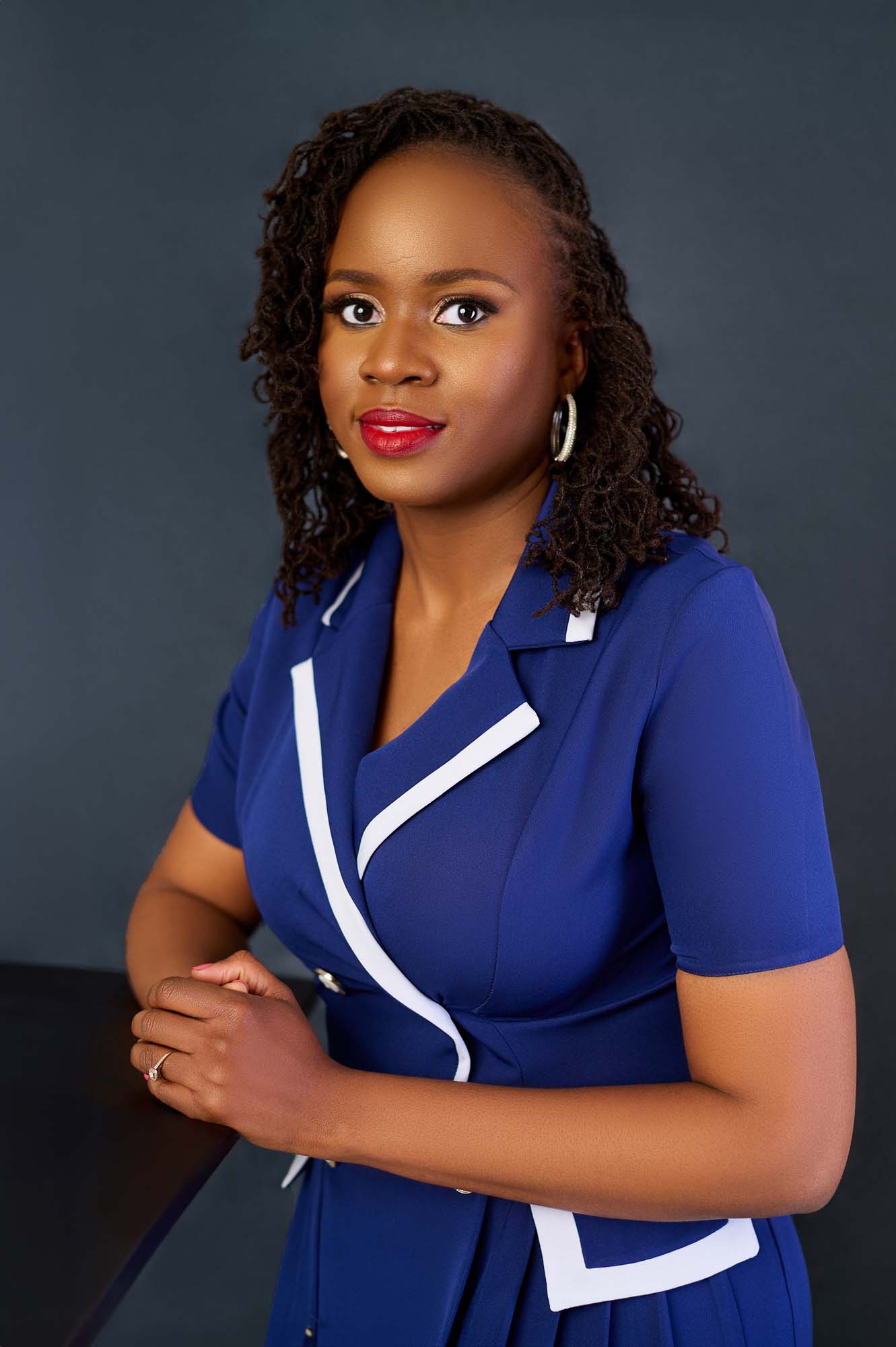Bimbo Ogunsola full portrait during a speaking session